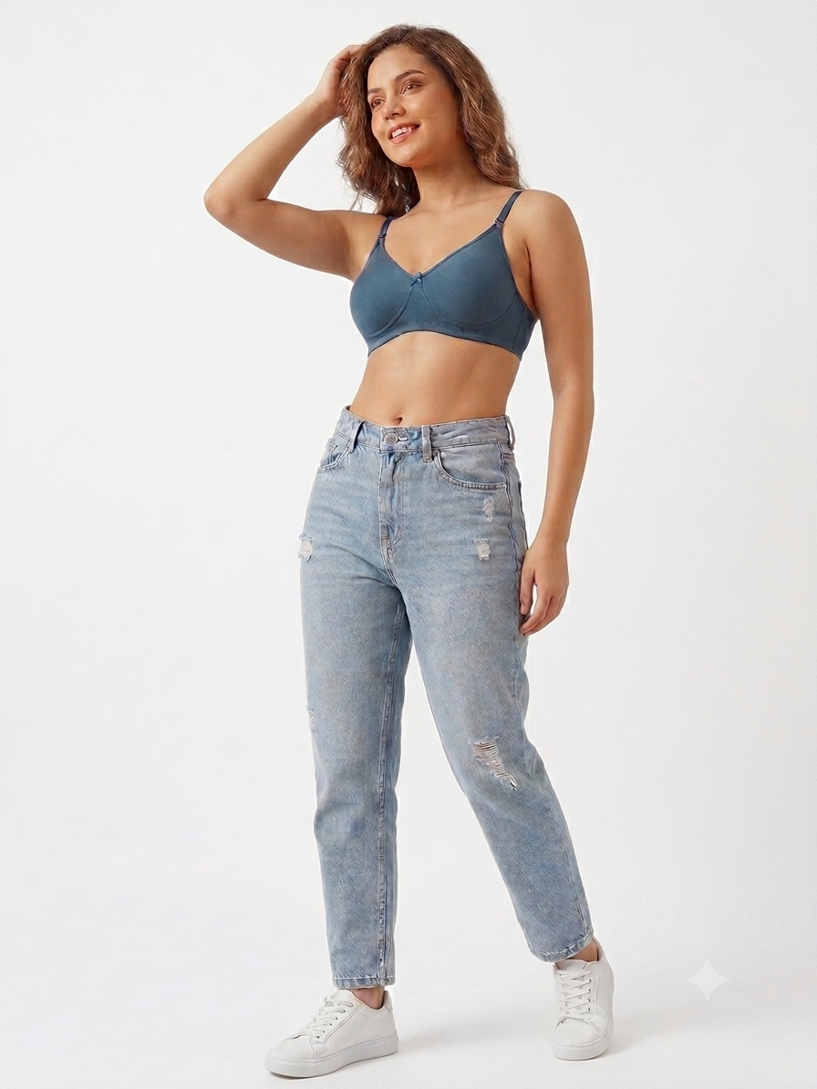 Women's Cotton Non-Padded Full Cup Wire Bra